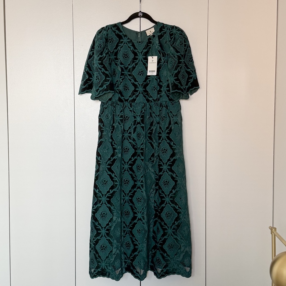 Tuckernuck Green Velvet Dress